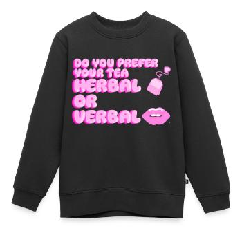 Die Königin des Klatsches - Kinder Premium Organic Sweatshirt - Schwarz - Vorne - AI Model Kid Female (0cm)