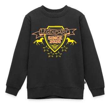 2020 - Kinder Premium Organic Sweatshirt - Schwarz - Vorne - AI Model Kid Female (0cm)