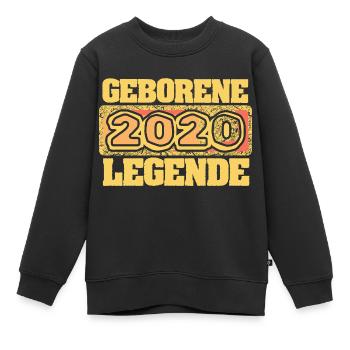 2020 - Kinder Premium Organic Sweatshirt - Schwarz - Vorne - AI Model Kid Female (0cm)