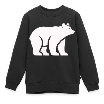 baer - Kinder Premium Organic Sweatshirt - Schwarz - Vorne - AI Model Kid Female (0cm)