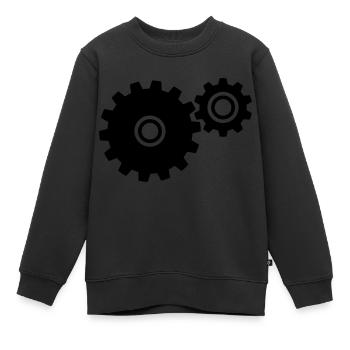 Zahnräder - Kinder Premium Organic Sweatshirt - Schwarz - Vorne - AI Model Kid Female (0cm)