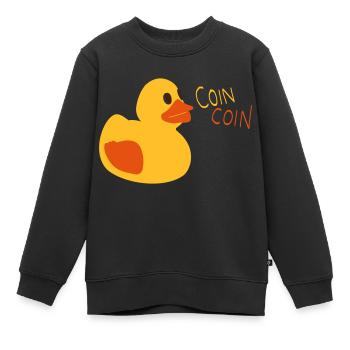 Coin coin - Sweat Premium enfant bio - noir - Devant - AI Model Kid Female (0cm)
