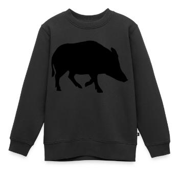 Wildschwein - Kinder Premium Organic Sweatshirt - Schwarz - Vorne - AI Model Kid Female (0cm)