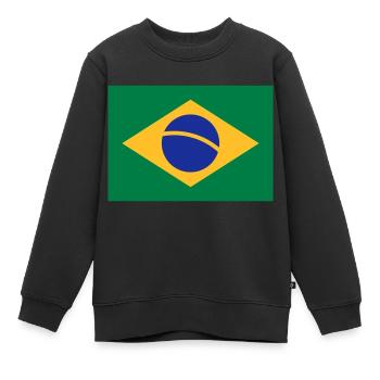Brasilien - Kinder Premium Organic Sweatshirt - Schwarz - Vorne - AI Model Kid Female (0cm)