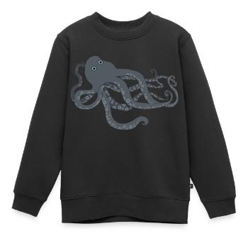 Kraken - Kinder Premium Organic Sweatshirt - Schwarz - Vorne - AI Model Kid Female (0cm)