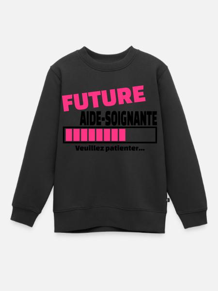 future aide-soignante - Sweat Premium enfant bio - noir