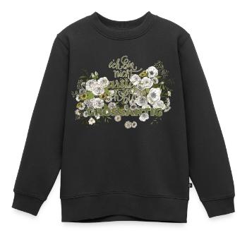 ich bin nicht artig - Kinder Premium Organic Sweatshirt - Schwarz - Vorne - AI Model Kid Female (0cm)