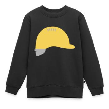 Bauarbeiterhelm - Kinder Premium Organic Sweatshirt - Schwarz - Vorne - AI Model Kid Female (0cm)
