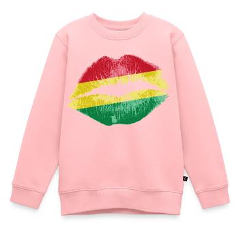 Kiss (Bolivie / Bolivie) - Sweat Premium enfant bio - rose - Devant - AI Model Kid Female (0cm)