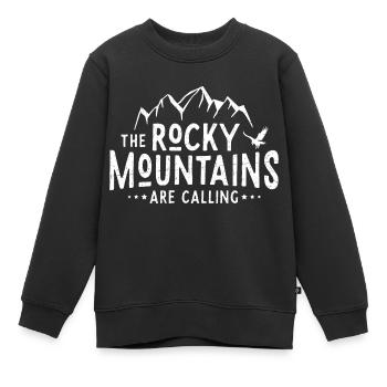Rocky Mountains Calling - Kinder Premium Organic Sweatshirt - Schwarz - Vorne - AI Model Kid Female (0cm)
