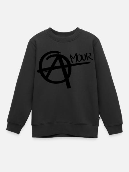 Anarchie et amour - Sweat Premium enfant bio - noir