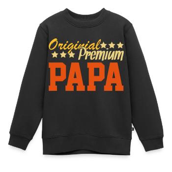 Fête des pères de père - Sweat Premium enfant bio - noir - Devant - AI Model Kid Female (0cm)