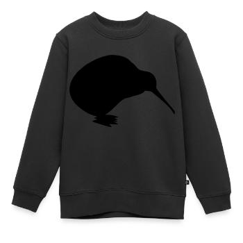 Kiwi - Kinder Premium Organic Sweatshirt - Schwarz - Vorne - AI Model Kid Female (0cm)