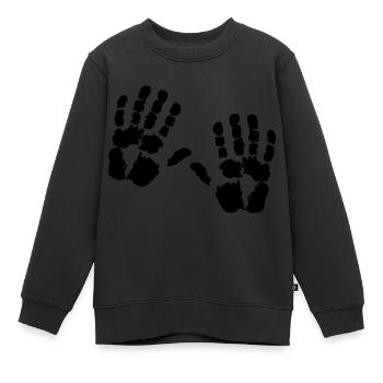 Handabdruck Hand - Kinder Premium Organic Sweatshirt - Schwarz - Vorne - AI Model Kid Female (0cm)