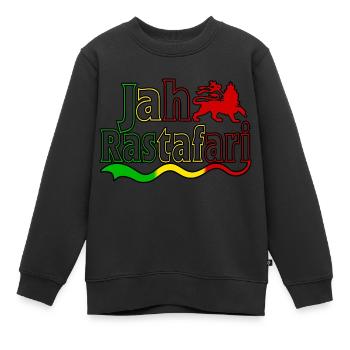 jah rastafari - Sweat Premium enfant bio - noir - Devant - AI Model Kid Female (0cm)