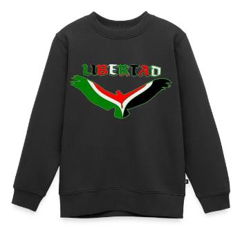 Aigle de Palestine. - Sweat Premium enfant bio - noir - Devant - AI Model Kid Female (0cm)