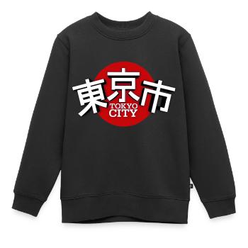 La ville de Tokyo au Japon - Sweat Premium enfant bio - noir - Devant - AI Model Kid Female (0cm)