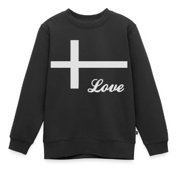 Love Denmark Danmark Daenemark - Kinder Premium Organic Sweatshirt - Schwarz - Vorne - AI Model Kid Female (0cm)