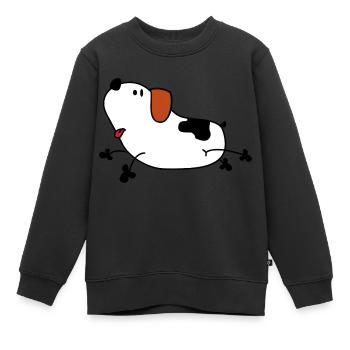 Chien de dessin animé doux - Sweat Premium enfant bio - noir - Devant - AI Model Kid Female (0cm)