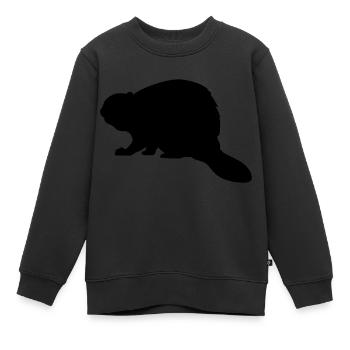 Biber - Kinder Premium Organic Sweatshirt - Schwarz - Vorne - AI Model Kid Female (0cm)
