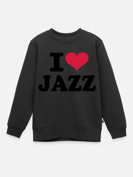 I love Jazz - Sweat Premium enfant bio - noir