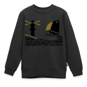 Optisailing - Kinder Premium Organic Sweatshirt - Schwarz - Vorne - AI Model Kid Female (0cm)