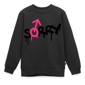 Sorry Gay - Kinder Premium Organic Sweatshirt - Schwarz - Vorne - AI Model Kid Female (0cm)