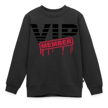 VIP Member - Kinder Premium Organic Sweatshirt - Schwarz - Vorne - AI Model Kid Female (0cm)