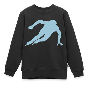 short track - Kids Premium Organic Sweatshirt - black - Front - AI Model Kid Female (0cm)