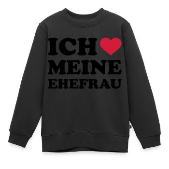 Ich liebe meine Ehefrau - Kinder Premium Organic Sweatshirt - Schwarz - Vorne - AI Model Kid Female (0cm)