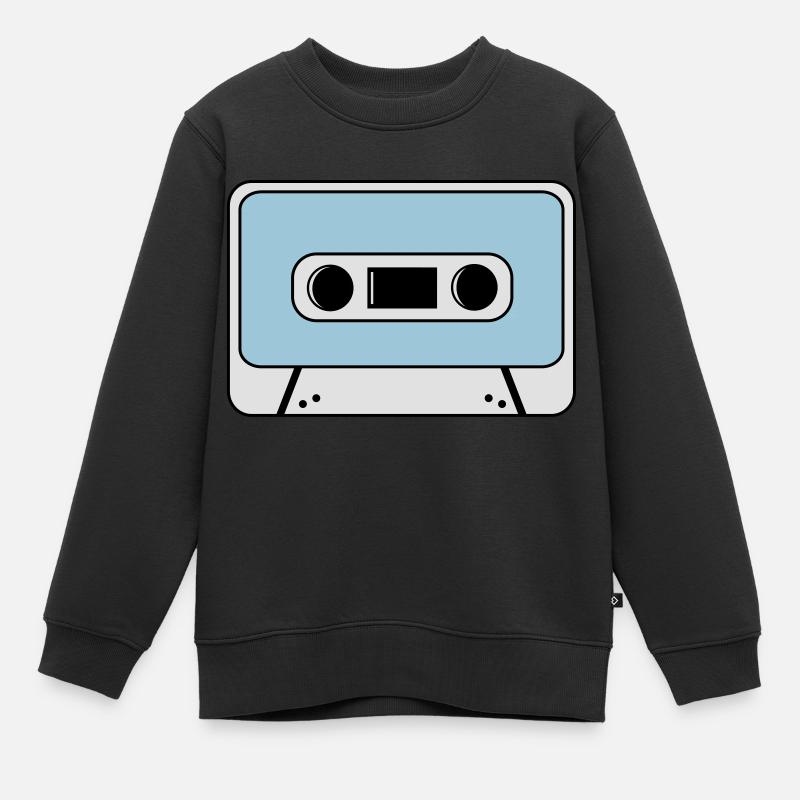 cassette - Kids Premium Organic Sweatshirt - black