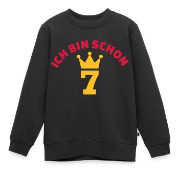 7 Geburtstag - Kinder Premium Organic Sweatshirt - Schwarz - Vorne - AI Model Kid Female (0cm)