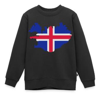 Island - Kinder Premium Organic Sweatshirt - Schwarz - Vorne - AI Model Kid Female (0cm)