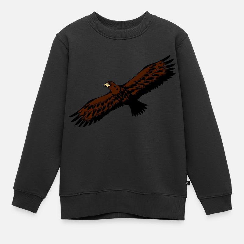Oiseau Aigle anmut oiseaux de proie - Sweat Premium enfant bio - noir