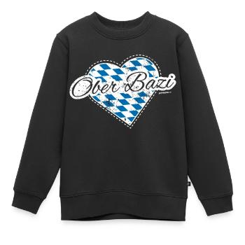 Ober Bazi - Kinder Premium Organic Sweatshirt - Schwarz - Vorne - AI Model Kid Female (0cm)