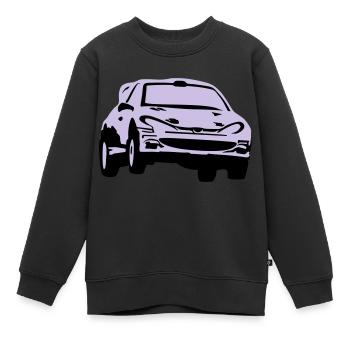 Rallye, Rallyeauto, Rennauto - Kinder Premium Organic Sweatshirt - Schwarz - Vorne - AI Model Kid Female (0cm)
