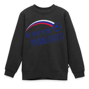 nie ohne meine mannschaft russland - Kinder Premium Organic Sweatshirt - Schwarz - Vorne - AI Model Kid Female (0cm)
