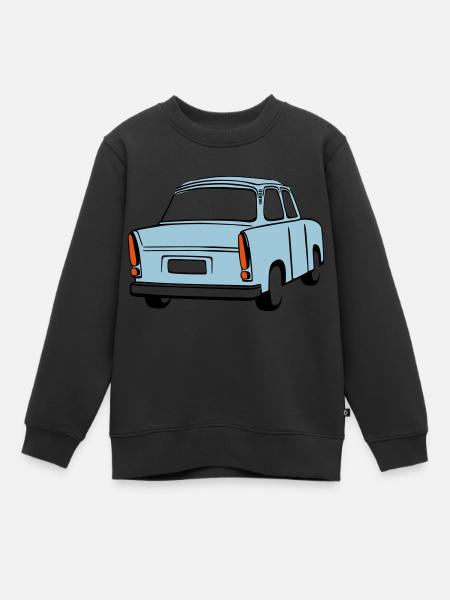 Himmelblauer Trabi  - Kinder Premium Organic Sweatshirt - Schwarz