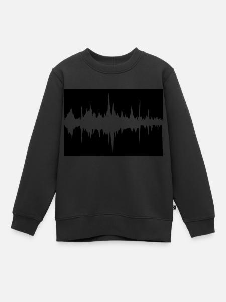 piste audio - Sweat Premium enfant bio - noir
