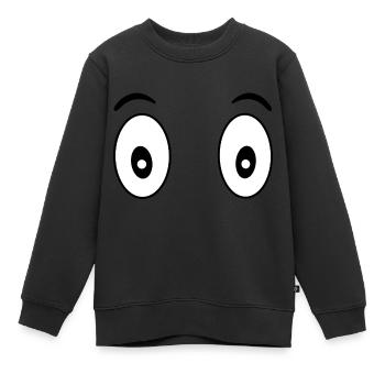 Yeux (oeils) - Sweat Premium enfant bio - noir - Devant - AI Model Kid Female (0cm)