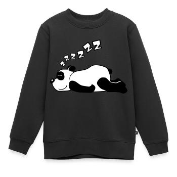 ZZZZZZ Panda Baer - Kinder Premium Organic Sweatshirt - Schwarz - Vorne - AI Model Kid Female (0cm)