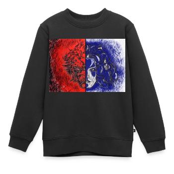 Chaos vs Harmonie I - Kinder Premium Organic Sweatshirt - Schwarz - Vorne - AI Model Kid Female (0cm)