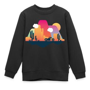 Chopper Wüste - Kinder Premium Organic Sweatshirt - Schwarz - Vorne - AI Model Kid Female (0cm)