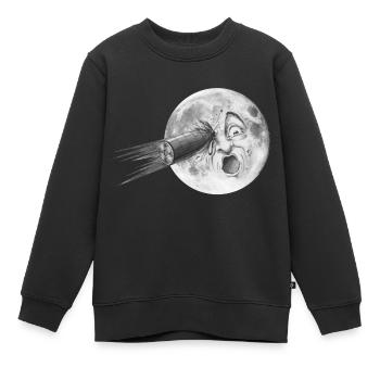 Die Reise zum Mond Rakete * Le voyage dans la lune - Kinder Premium Organic Sweatshirt - Schwarz - Vorne - AI Model Kid Female (0cm)