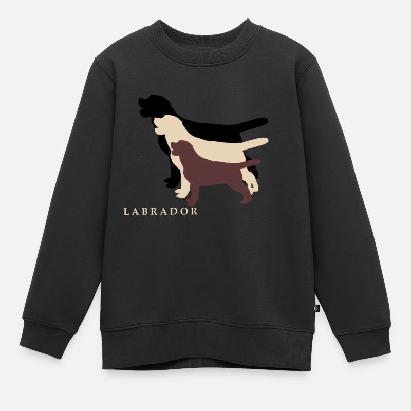Labrador - Sweat Premium enfant bio - noir