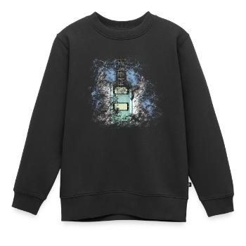 Elektrische Gitarre - Kinder Premium Organic Sweatshirt - Schwarz - Vorne - AI Model Kid Female (0cm)