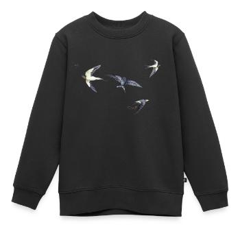 Hirondelles rustiques - Sweat Premium enfant bio - noir - Devant - AI Model Kid Female (0cm)