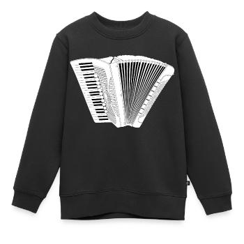 Accordéon Accordion I love music * Je l’amour musique - Sweat Premium enfant bio - noir - Devant - AI Model Kid Female (0cm)