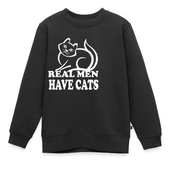 Chat Chat - Sweat Premium enfant bio - noir - Devant - AI Model Kid Female (0cm)
