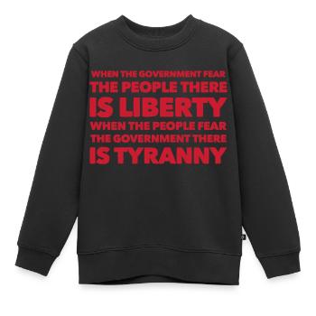 Craignez le peuple - Sweat Premium enfant bio - noir - Devant - AI Model Kid Female (0cm)